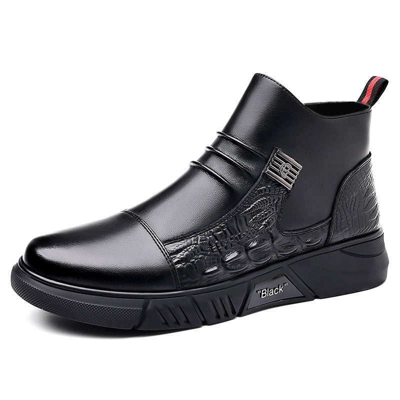 Bottes montantes en cuir de première qualité, conçues pour l'homme moderne.