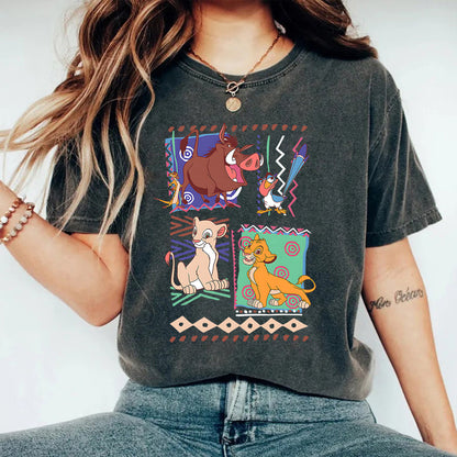 Washed and used T-shirt cartoon T-shirt top