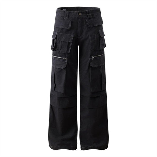 Folded Loose Straight Leg Pants by eprolo