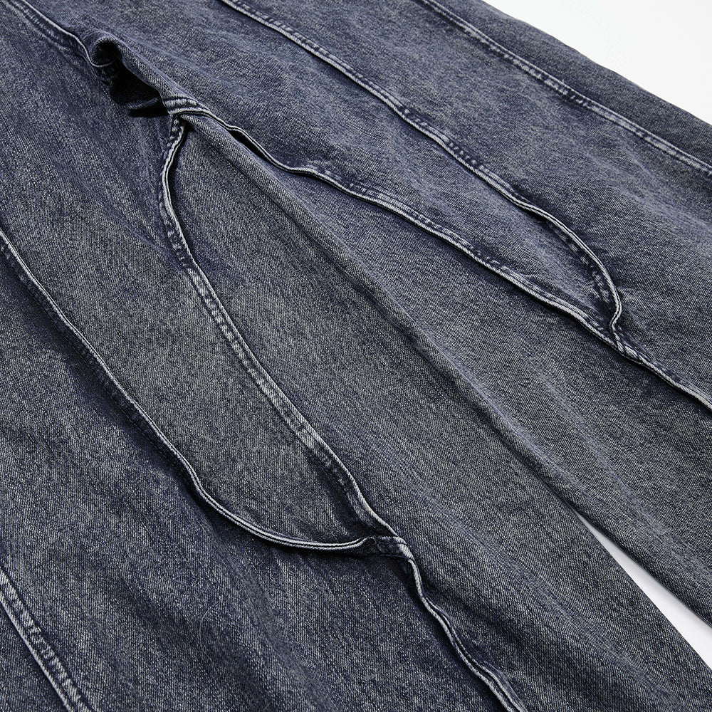 Wash and make old wide leg denim pants