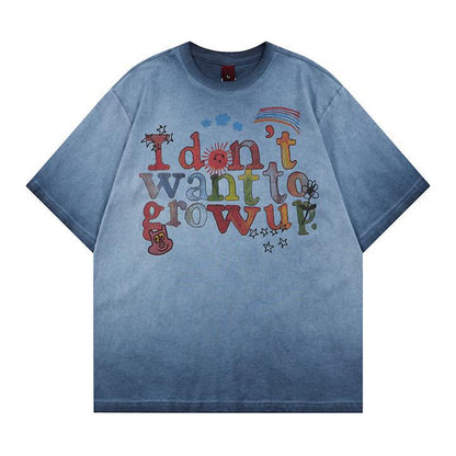 T-shirt à manches courtes imprimé lettres