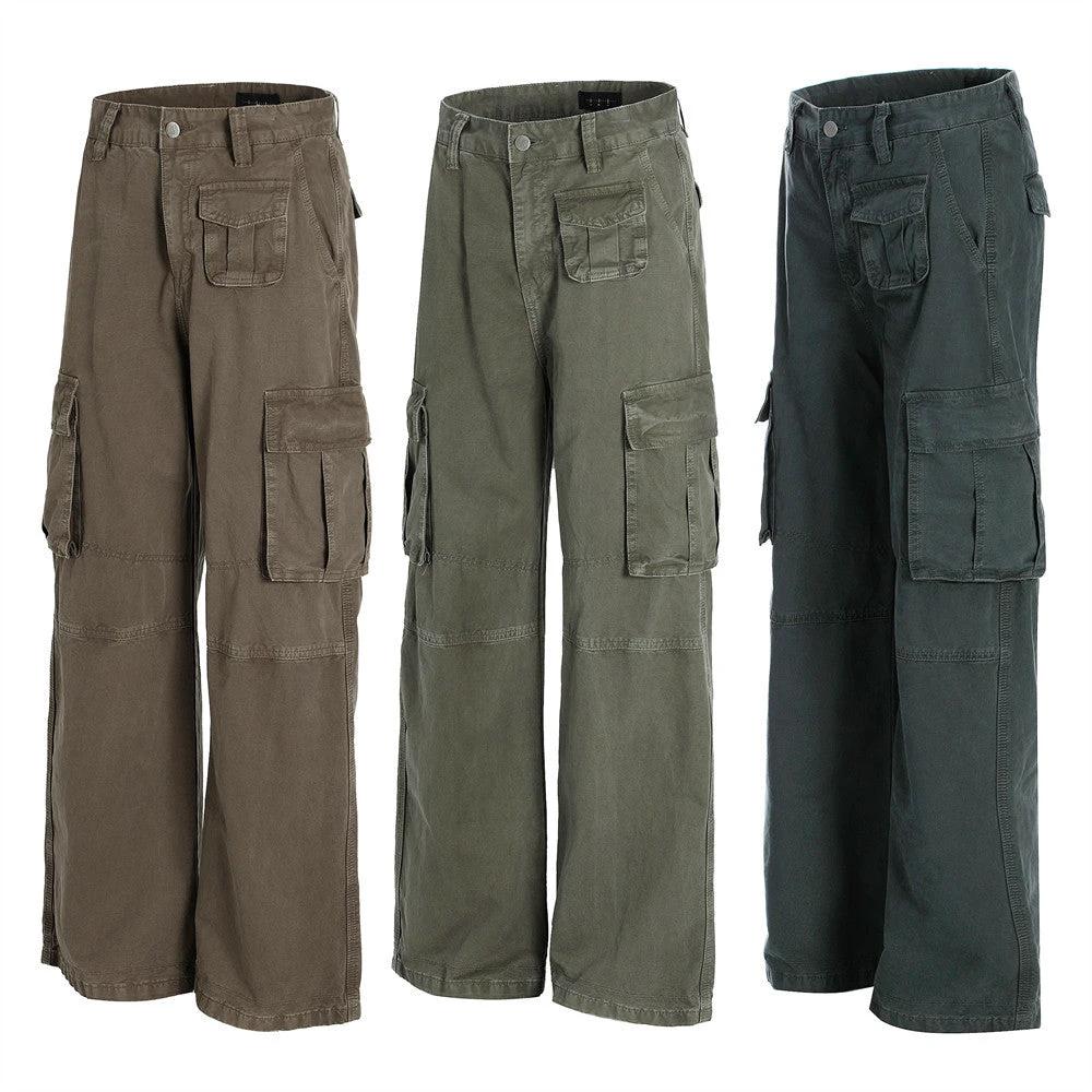 Loose Wide Leg Straight Leg Pants by eprolo