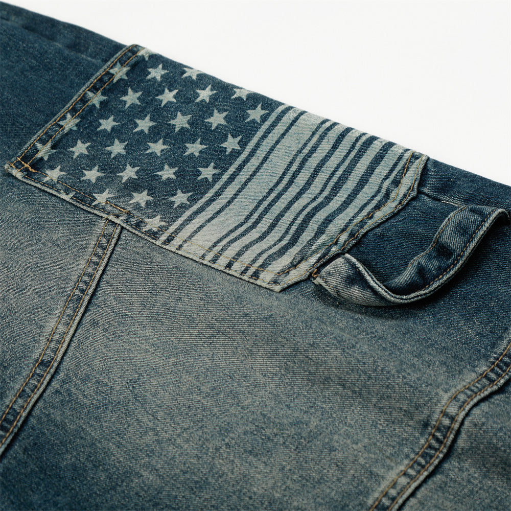 Pantalon de travail en denim délavé