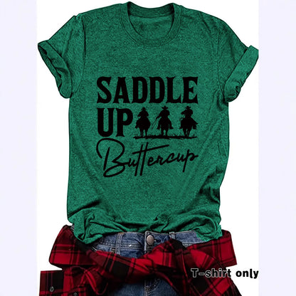 Camisa vaquera de manga corta estilo Western