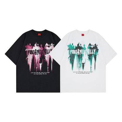 Gradient Unreal Character Short Sleeve T-shirt