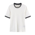 Versatile artificial pearl T-shirt for women