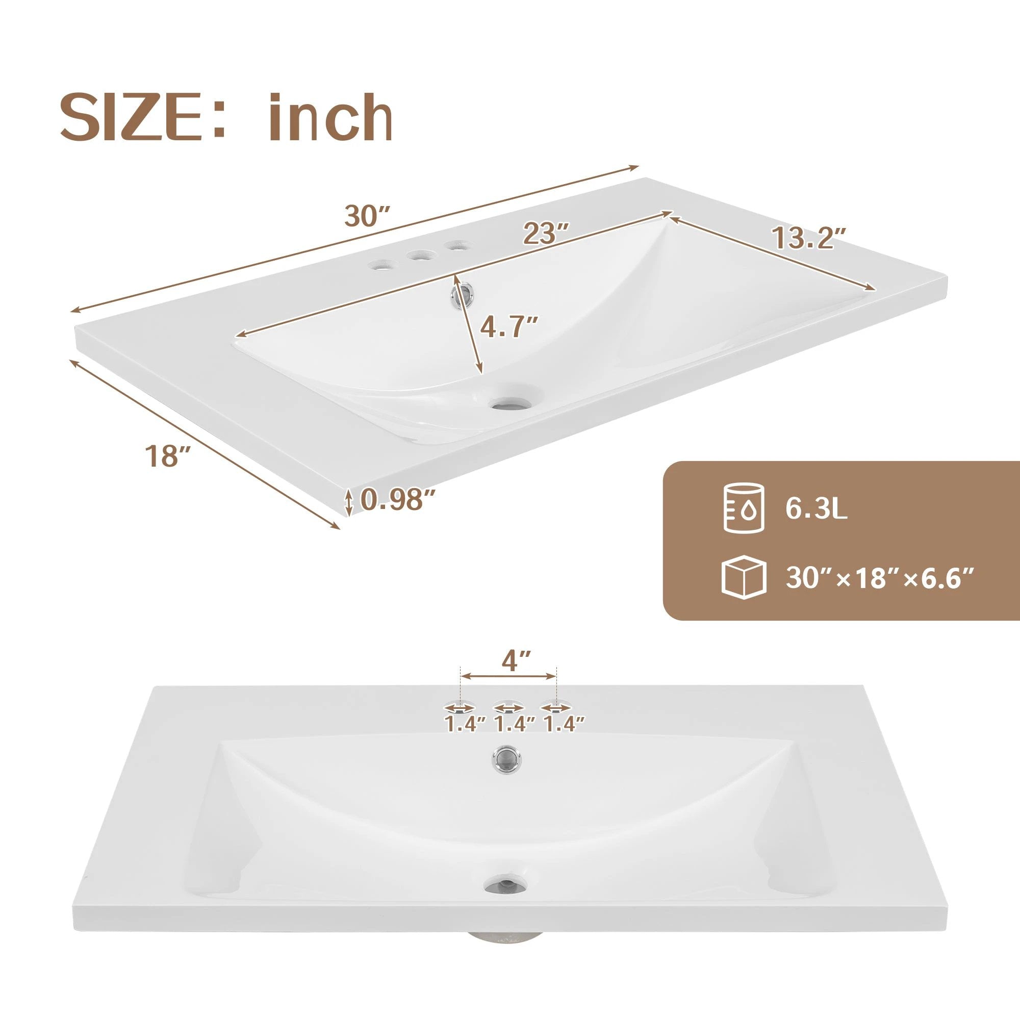 30inchgrey Bathroom Vanity with Sink ComboMulti-functional Bathroom Cabinet with Doors and Drawer Solid Frame and MDF Board by eprolo