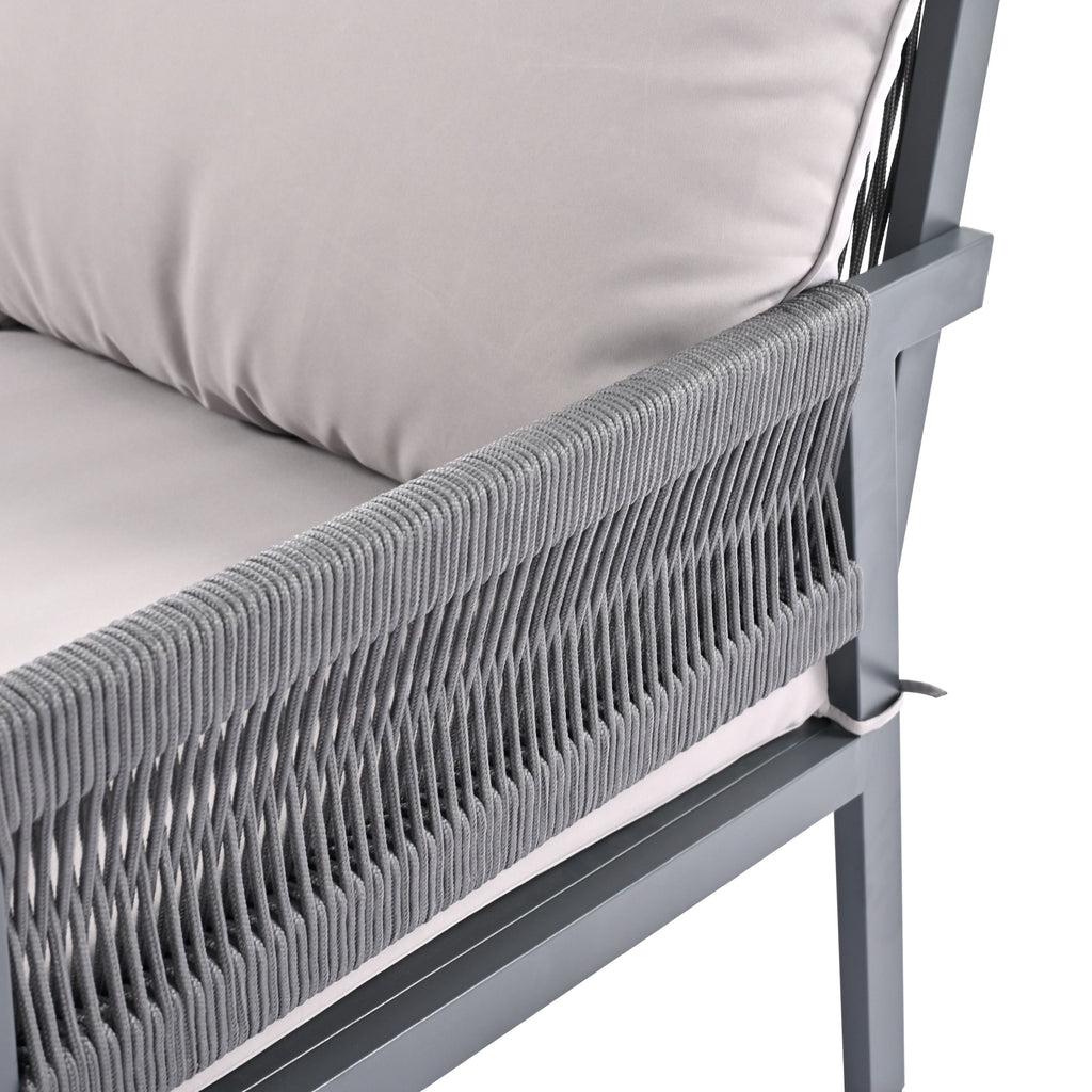 Outdoor Furniture with Tempered Glass Table