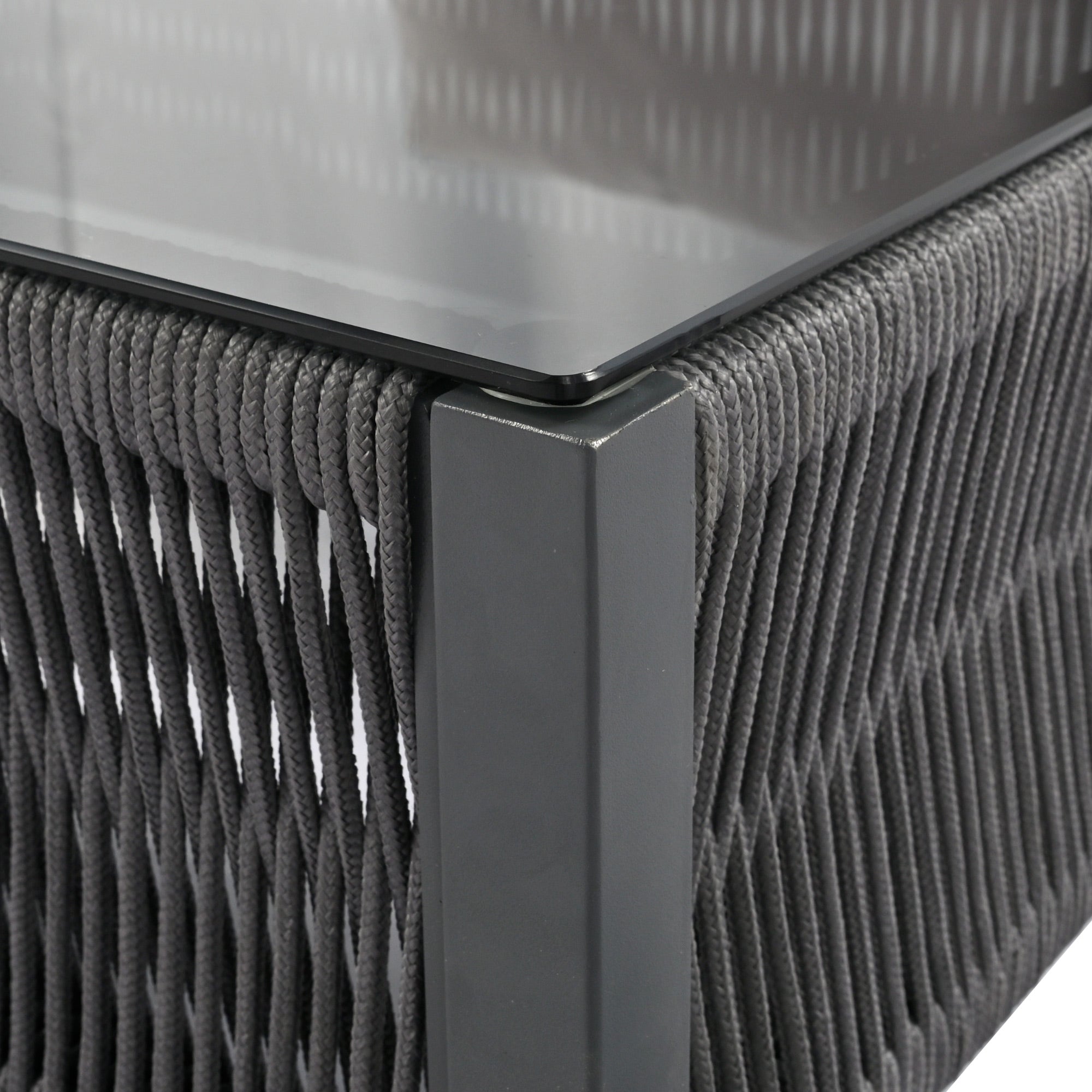 Outdoor Furniture with Tempered Glass Table