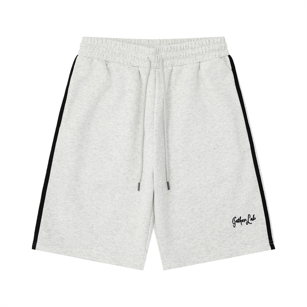 Hand drawn letter printed loose shorts