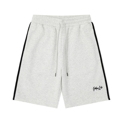 Hand drawn letter printed loose shorts