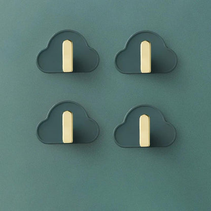 Light Luxury Paste Cloud Sticky Hook Strong Viscose Punch-Free Hook Wall Hanging Traceless Hook Key Hook 4pcs by eprolo