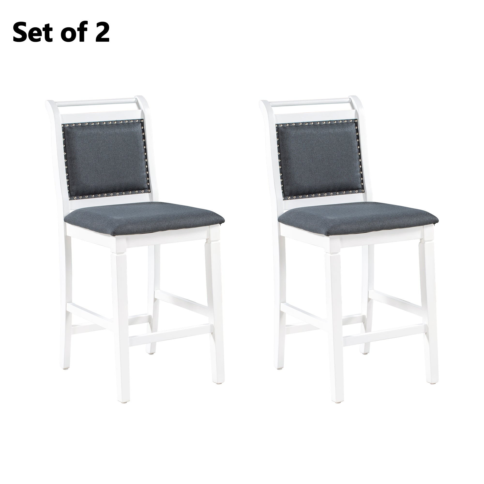 Juego de mesa de comedor de altura de mostrador de madera de 3 piezas con hojas abatibles