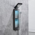 Colva Smart Rainfall Shower Panel Set (Black)-0