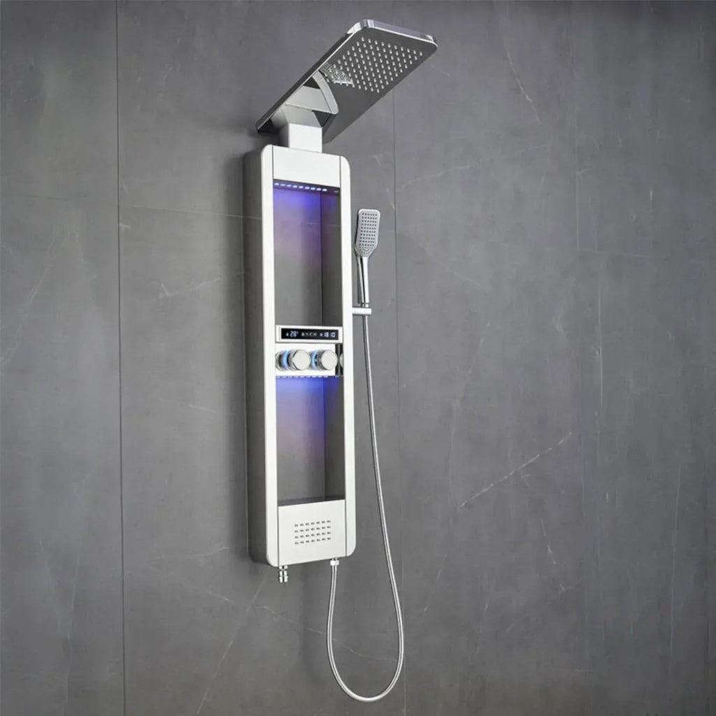 Colva Smart Rainfall Shower Panel Set (Silver)-0