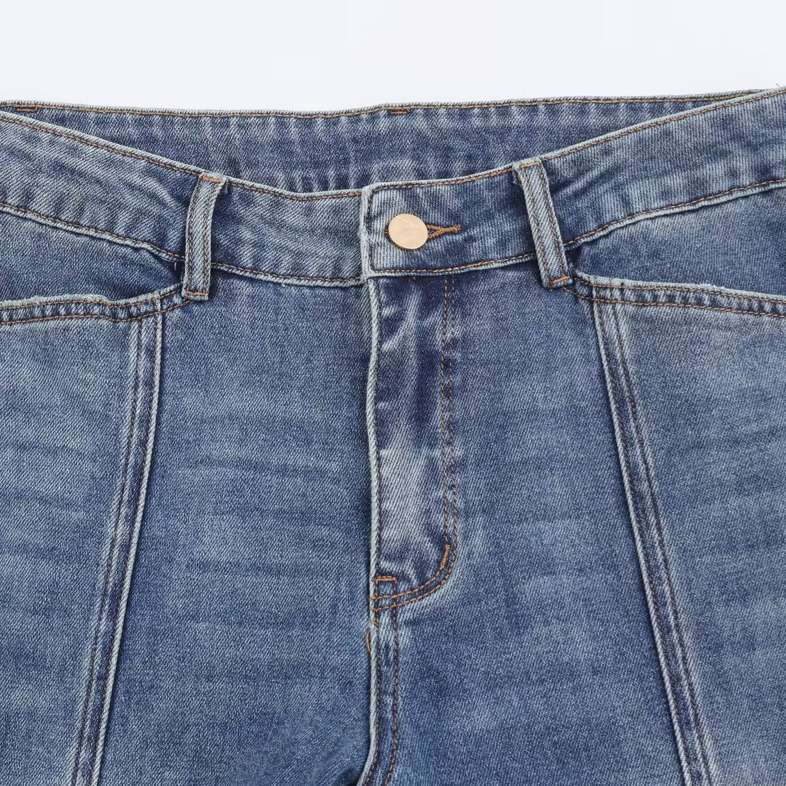 jeans évasés taille mi-haute vêtements pour femmes