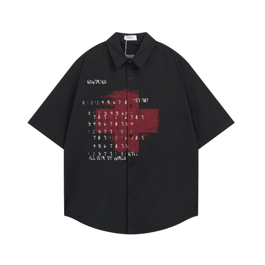 Camisa de manga corta estampada con cruz