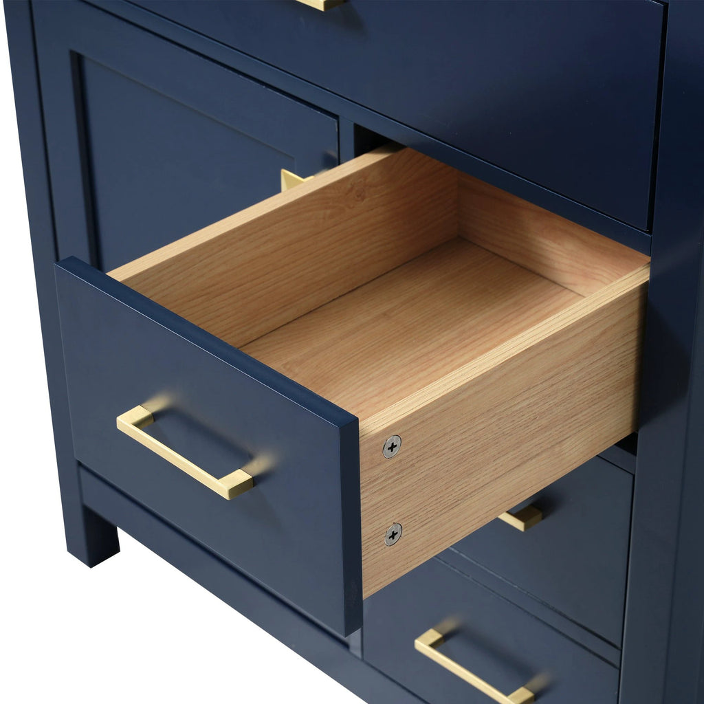 30-Inch Blue Bathroom Vanity with Ceramic Sink and Ample Storage - Ideal Choice for Small Bathrooms by eprolo