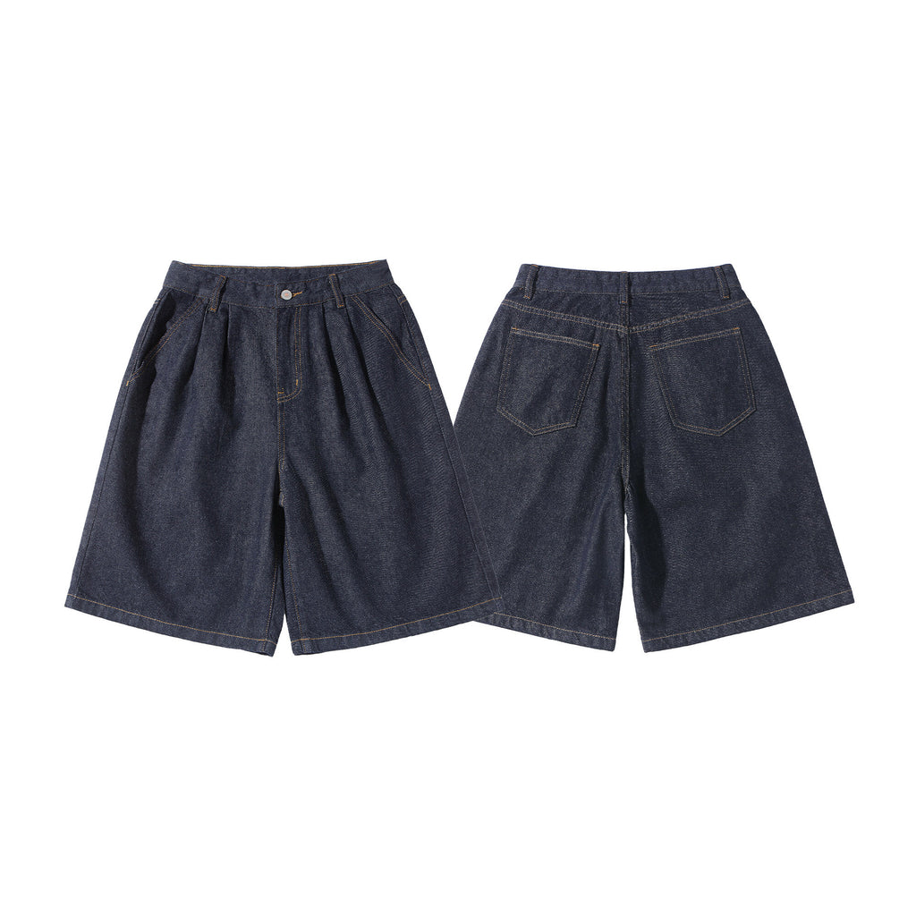 Denim casual denim loose five quarter pants