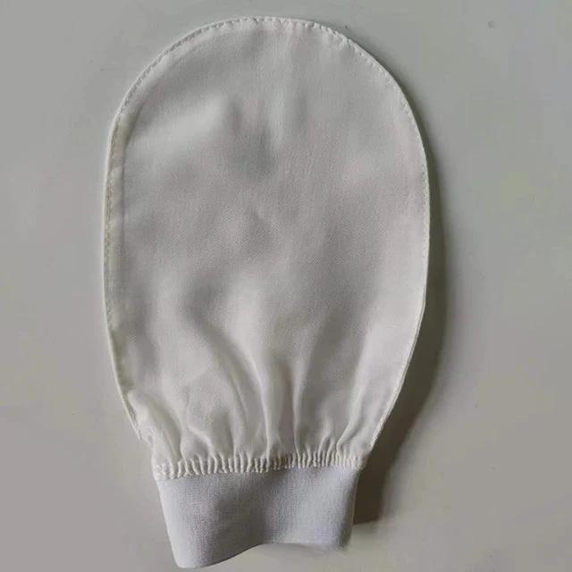 Silk exfoliating face wash and beauty towel, soft and exfoliating, bath and scrubbing, silk bath and face wash gloves by eprolo