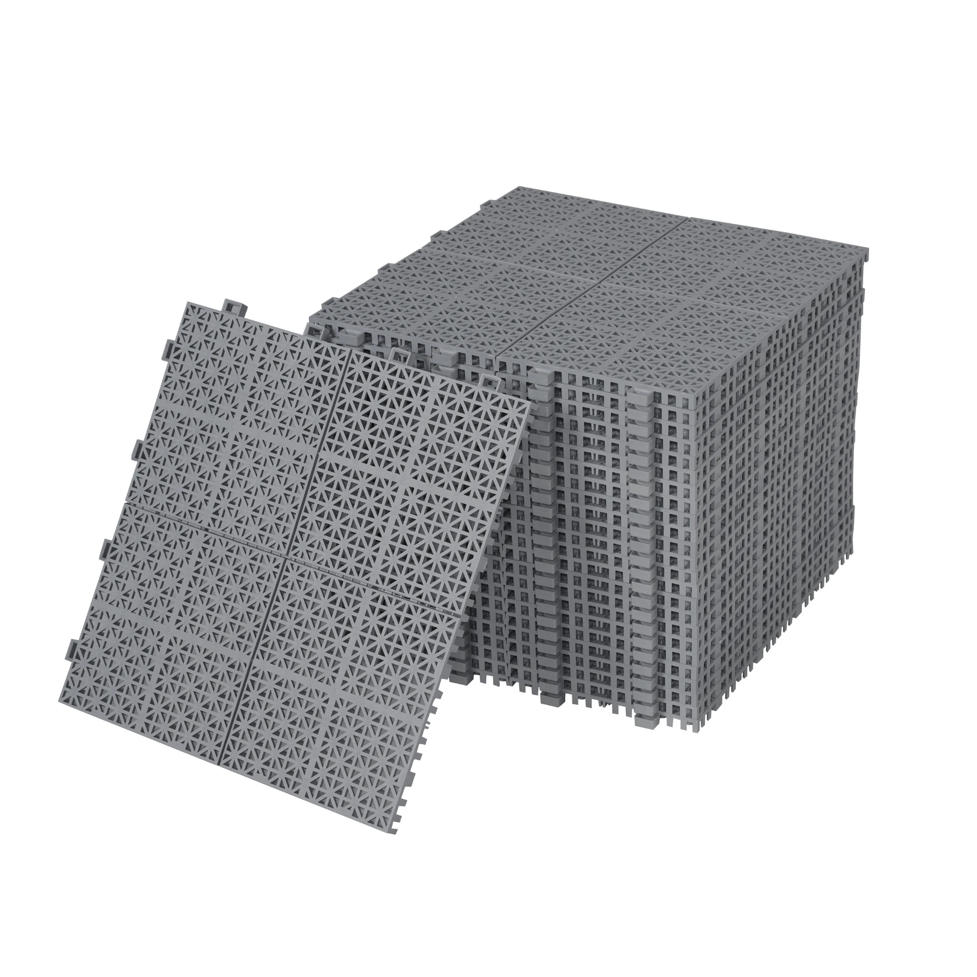 12 x 12 inch gray interlocking deck tiles, plastic waterproof, weighing up to 6613 pounds, with a rose pattern pack of 12 by eprolo