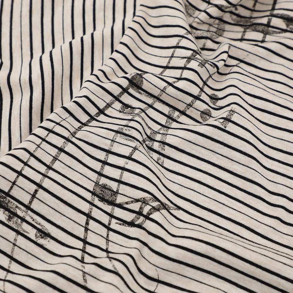 Striped short sleeved polo shirt