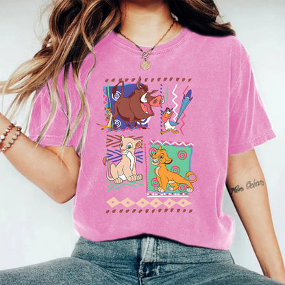 Washed and used T-shirt cartoon T-shirt top