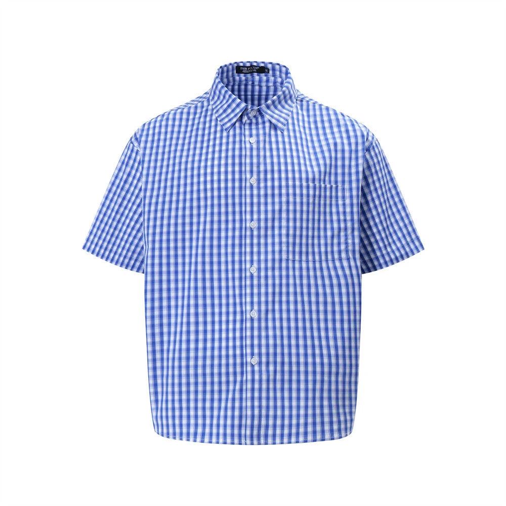 Loose checkered short sleeved shirt by eprolo