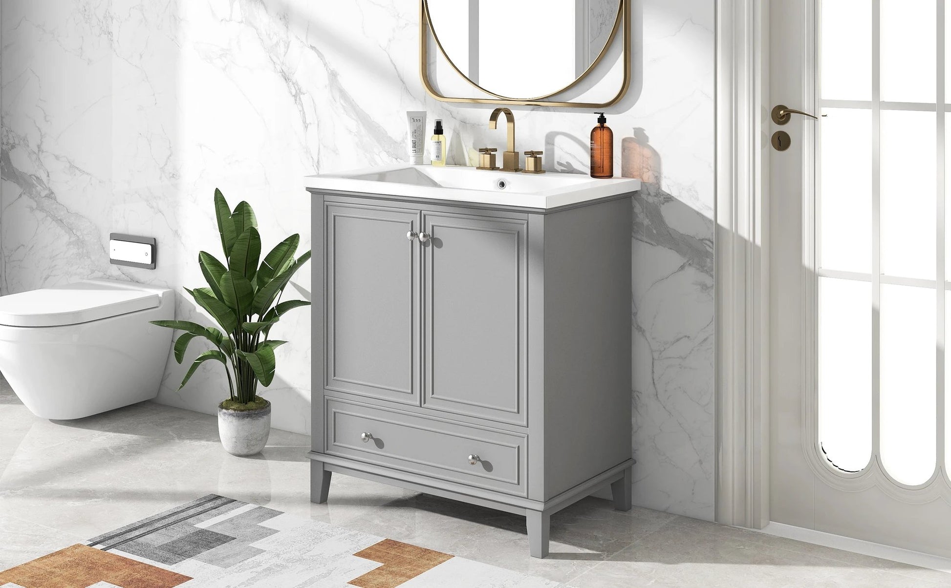30inchgrey Bathroom Vanity with Sink by eprolo