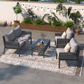 Outdoor Furniture with Tempered Glass Table