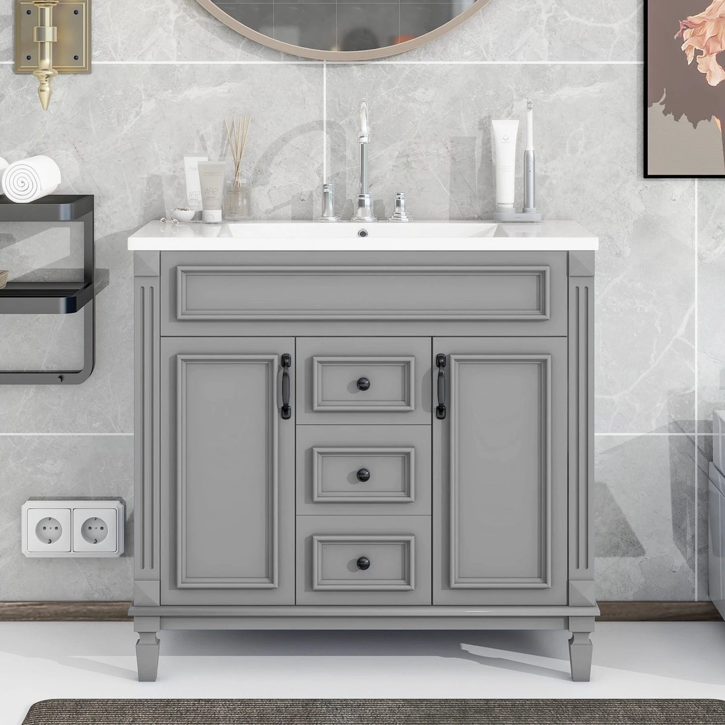 36'' Bathroom Vanity with Top Sink by eprolo