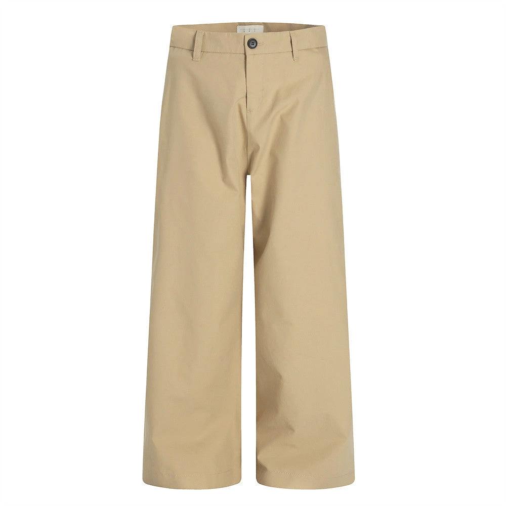 Solid Color Loose Straight Leg Pants by eprolo
