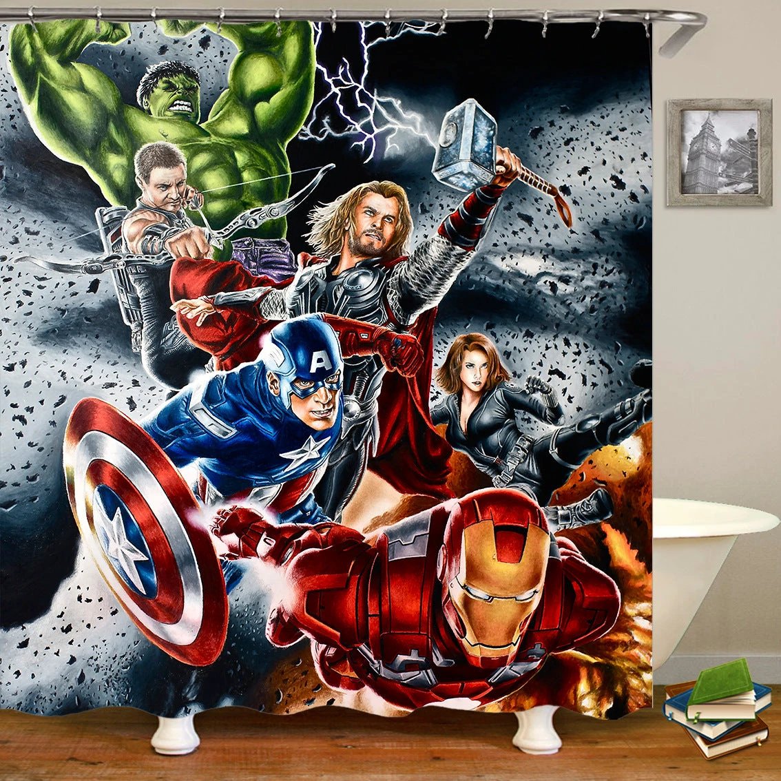 Cartoon Anime Spiderman 3D Shower Curtains Washable curtains for bathroom shower by eprolo
