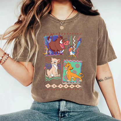 Washed and used T-shirt cartoon T-shirt top