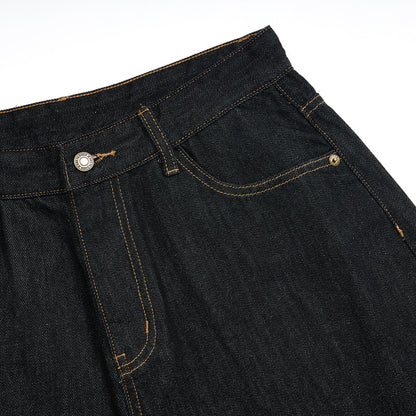 Pantalones capri de mezclilla con piel de vaca originales