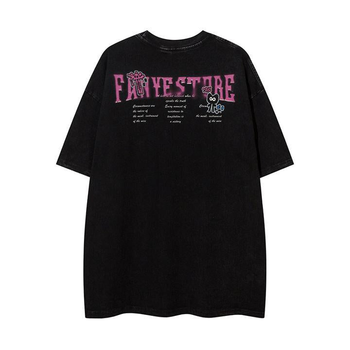 Cartoon short sleeved T-shirt