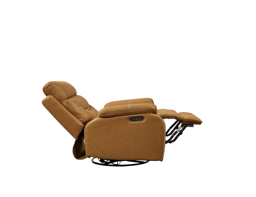 Liyasi Dual OKIN Motor Rocking and 240 Degree Swivel Single Sofa Seat recliner Chair Infinite Position by eprolo
