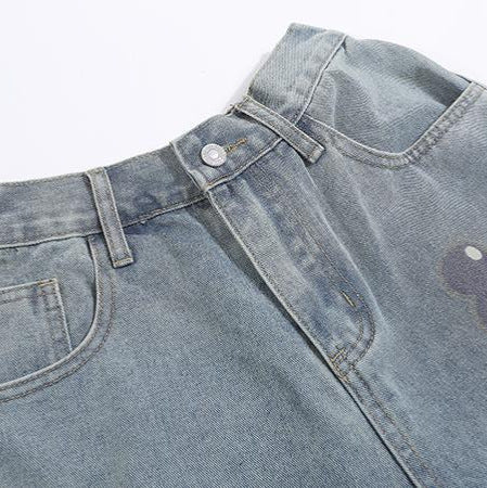 Mickey elements washed denim jeans