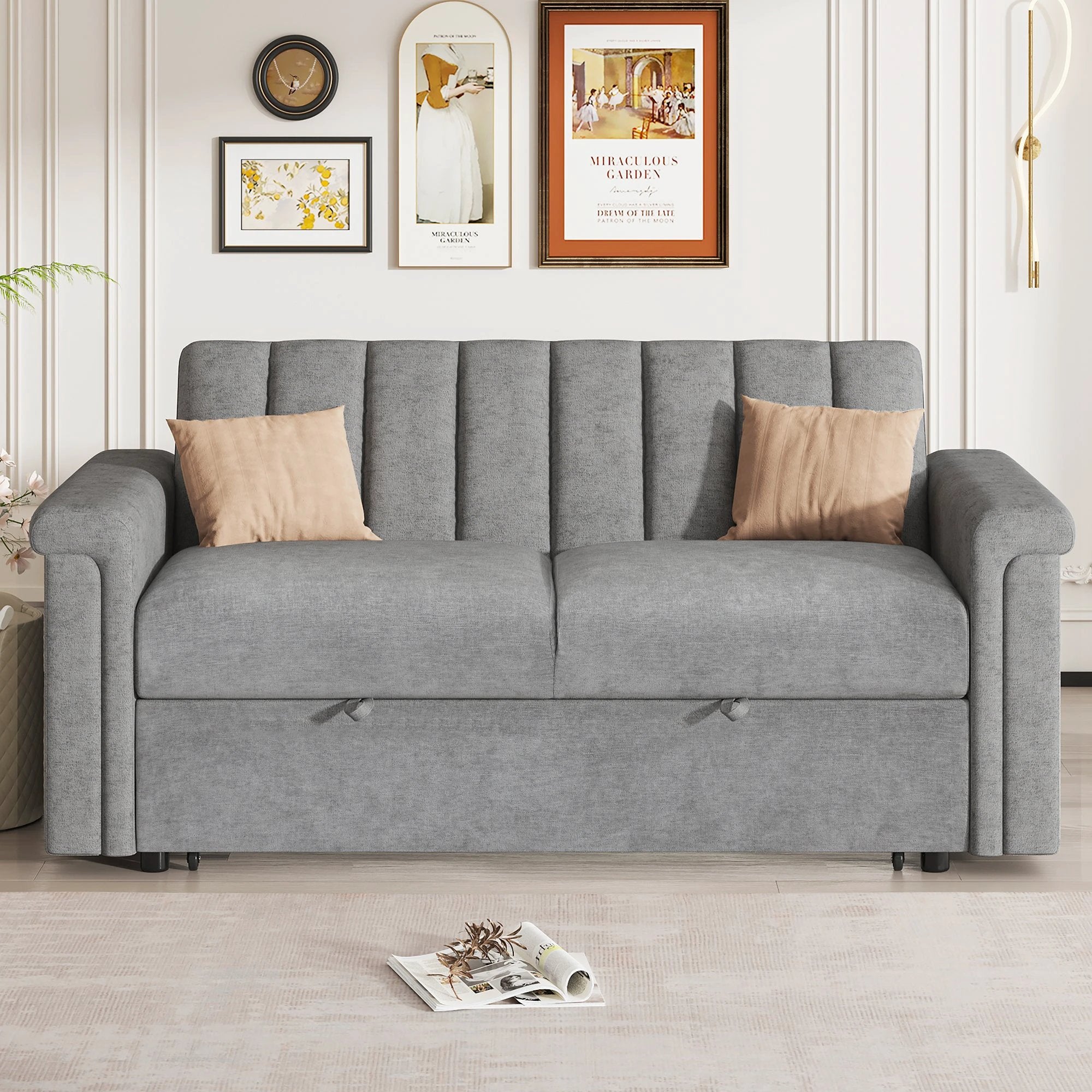 U_STYLE Convertible Soft Cushion Sofa Pull Bed by eprolo