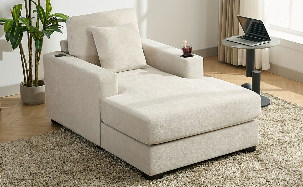 Tumbona oversized de 100.8 cm Sofá-diván de estilo moderno