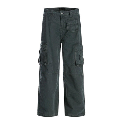 Loose Wide Leg Straight Leg Pants by eprolo