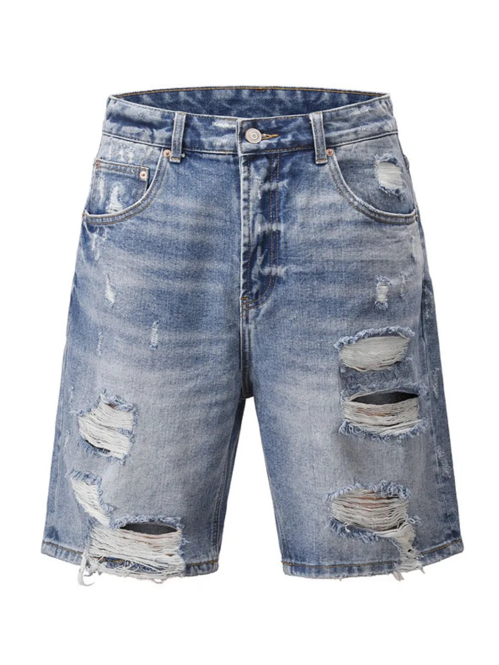 Bermudas vaqueras desgastadas para hombre