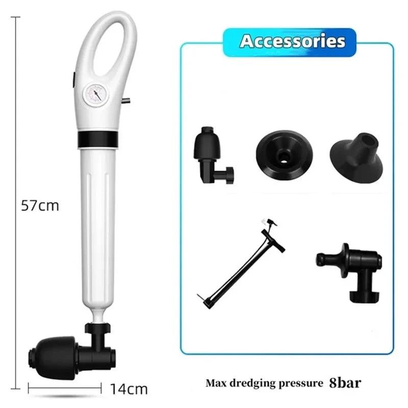 Toilet Dredge Sewer Household Artifact WC Pipeline Blockage Tool Suction High Pressure Pneumatic Pipe Dredger Unblocker by eprolo