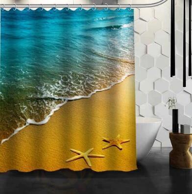 Waterproof Shower Curtain Bathroom Curtain Beach Spa Shower Curtain by eprolo