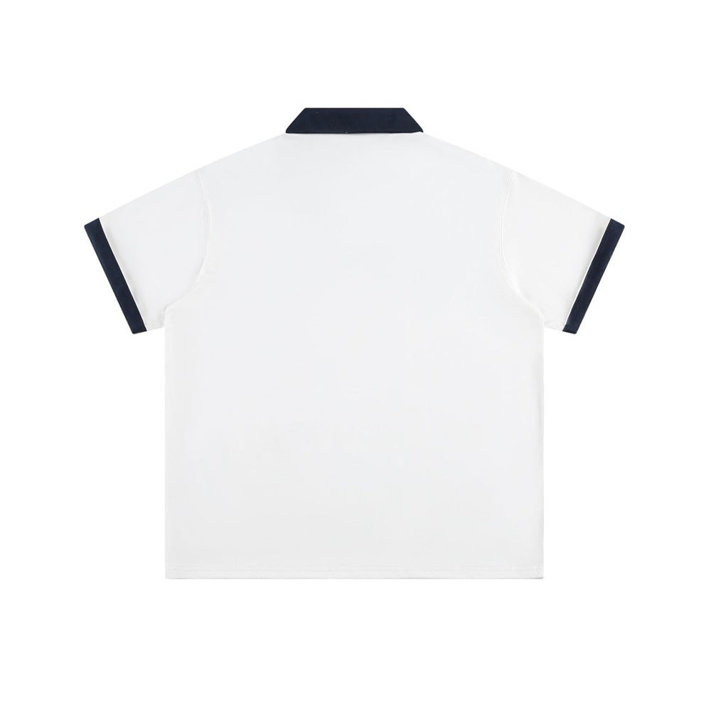 Loose half sleeved polo shirt