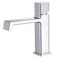 Black square single hole cold and hot countertop basin sink chrome faucet by eprolo