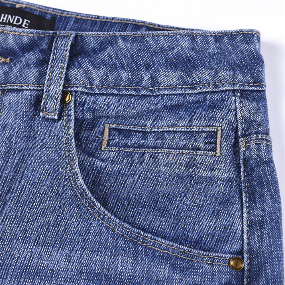 Short en jean délavé