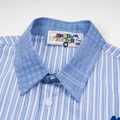 Rabbit Embroidered Short Sleeve Shirt