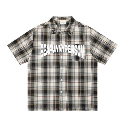 Camisa de cuadros de manga corta