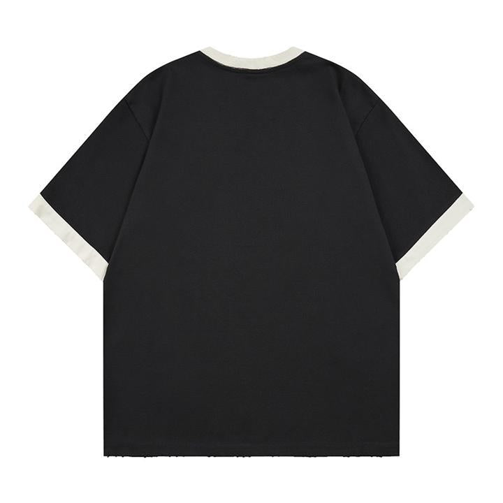 Spray dyed short sleeved structure